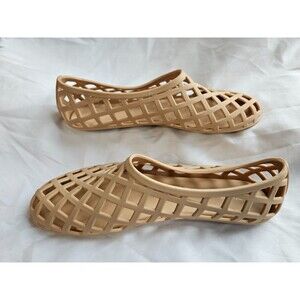 Project Cloud Memory Foam Slip On Tan Flat Jelly Shoes Women’s Size 6